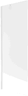 Mexen Next bathtub screen 1-wing 70 x 150 cm, frost, white - 895-070-000-00-30-20