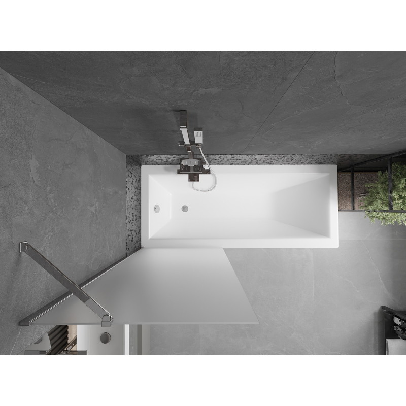 Mexen Next bathtub screen 1-wing 70 x 150 cm, frost, chrome - 895-070-000-00-30-01