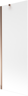 Mexen Next 1-wing bathtub screen 70 x 150 cm, Frosted, Rose gold - 895-070-000-00-30-60