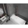 Mexen Next Single-Panel Bath Screen 70 x 150 cm, Frosted, Rose Gold - 895-070-000-00-30-60