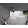 Mexen Next Single-Panel Bath Screen 70 x 150 cm, Frosted, Rose Gold - 895-070-000-00-30-60