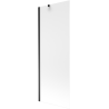 Mexen Next 1-wing bathtub screen 70 x 150 cm, frost, black - 895-070-000-00-30-70
