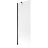 Mexen Next 1-wing bathtub screen 70 x 150 cm, Frosted, Black - 895-070-000-00-30-70