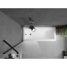 Mexen Next 1-wing shower screen 70 x 150 cm, frost, black - 895-070-000-00-30-70