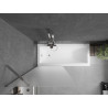 Mexen Next 1-Panel Bath Screen 80 x 150 cm, Frosted, Chrome - 895-080-000-00-30-01