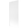 Mexen Next 1-wing bathtub screen 80 x 150 cm, Frosted, White - 895-080-000-00-30-20