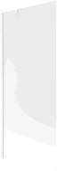 Mexen Next 1-wing bathtub screen 80 x 150 cm, frost, white - 895-080-000-00-30-20