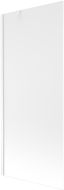 Mexen Next 1-wing bathtub screen 80 x 150 cm, Frosted, White - 895-080-000-00-30-20