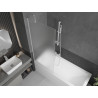 Mexen Next 1-wing bathtub screen 80 x 150 cm, frost, white - 895-080-000-00-30-20
