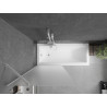 Mexen Next 1-wing bathtub screen 80 x 150 cm, frost, white - 895-080-000-00-30-20