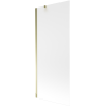 Mexen Next 1-panel bath screen 80 x 150 cm, frost, gold - 895-080-000-00-30-50
