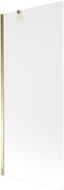 Mexen Next 1-wing bathtub screen 80 x 150 cm, Frosted, Gold - 895-080-000-00-30-50