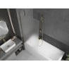 Mexen Next 1-panel bath screen 80 x 150 cm, frost, gold - 895-080-000-00-30-50