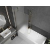 Mexen Next 1-panel bathtub screen 80 x 150 cm, frost, gold - 895-080-000-00-30-50