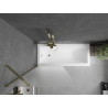 Mexen Next 1-panel bathtub screen 80 x 150 cm, frost, gold - 895-080-000-00-30-50
