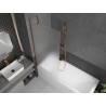 Mexen Next bathtub screen 1-panel 80 x 150 cm, frost, rose gold - 895-080-000-00-30-60