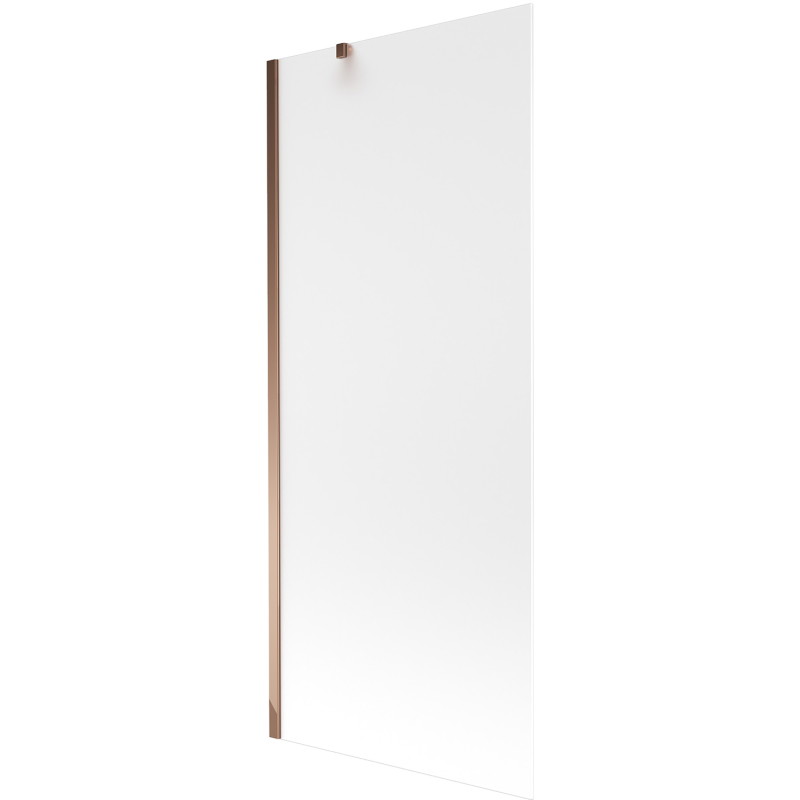 Mexen Next bathtub screen 1-panel 80 x 150 cm, frost, rose gold - 895-080-000-00-30-60