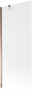 Mexen Next 1-wing bathtub screen 80 x 150 cm, Frosted, Rose gold - 895-080-000-00-30-60