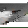 Mexen Next 1-wing bathtub screen 80 x 150 cm, Frosted, Rose gold - 895-080-000-00-30-60