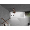 Mexen Next bathtub screen 1-panel 80 x 150 cm, frost, rose gold - 895-080-000-00-30-60