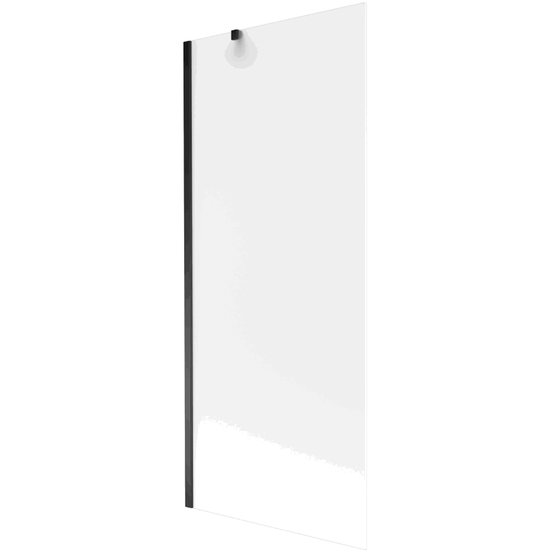 Mexen Next 1-winged bath screen 80 x 150 cm, frost, black - 895-080-000-00-30-70
