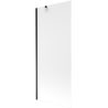 Mexen Next 1-winged bath screen 80 x 150 cm, frost, black - 895-080-000-00-30-70