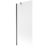 Mexen Next single-wing bathtub screen 80 x 150 cm, frost, black - 895-080-000-00-30-70