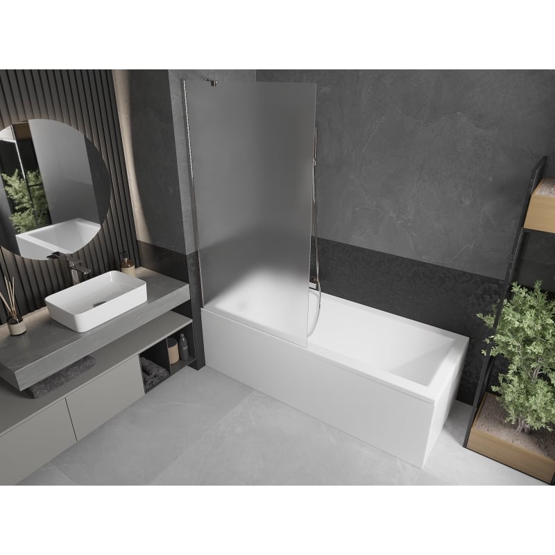 Mexen Next bathtub screen 1-wing 90 x 150 cm, frost, chrome - 895-090-000-00-30-01