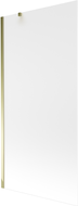 Mexen Next 1-wing bathtub screen 90 x 150 cm, Frosted, Gold - 895-090-000-00-30-50
