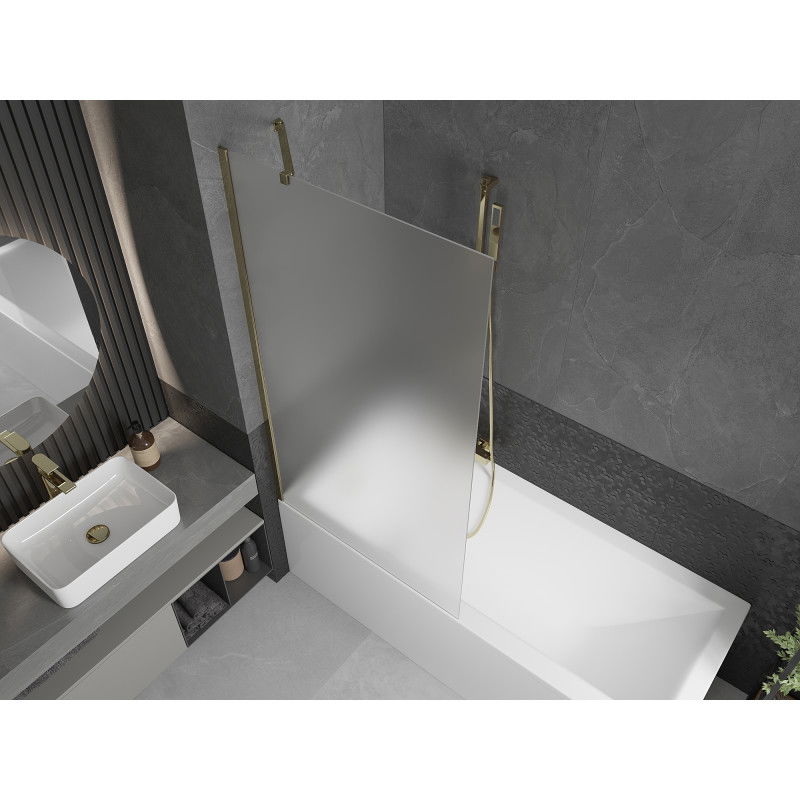 Mexen Next 1-wing shower screen 90 x 150 cm, frost, gold - 895-090-000-00-30-50