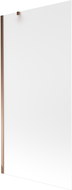 Mexen Next 1-wing bathtub screen 90 x 150 cm, Frosted, Rose gold - 895-090-000-00-30-60