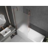 Mexen Next 1-wing bathtub screen 90 x 150 cm, frost, rose gold - 895-090-000-00-30-60