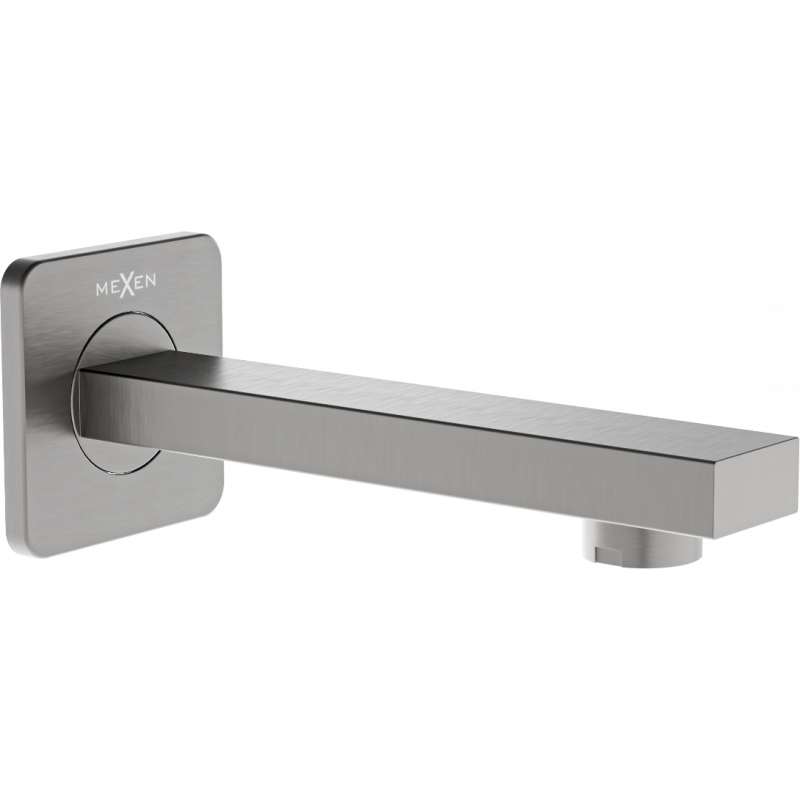 Mexen Cube wall-mounted bathtub spout, graphite - 79370-66