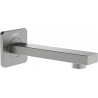 Mexen Cube wall-mounted bathtub spout, brushed gun gray - 79370-66