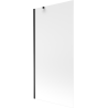 Mexen Next 1-Panel Bathtub Screen 90 x 150 cm, Frosted, Black - 895-090-000-00-30-70