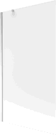 Mexen Next single-panel bath screen 100 x 150 cm, frosted, chrome - 895-100-000-00-30-01