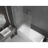 Mexen Next single-panel bath screen 100 x 150 cm, frosted, chrome - 895-100-000-00-30-01