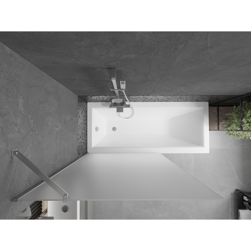 Mexen Next bathtub screen single-panel 100 x 150 cm, frost, chrome - 895-100-000-00-30-01