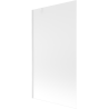 Mexen Next 1-wing bath screen 100 x 150 cm, frosted, white - 895-100-000-00-30-20