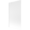 Mexen Next 1-wing bathtub screen 100 x 150 cm, Frosted, White - 895-100-000-00-30-20