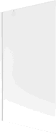 Mexen Next 1-wing bathtub screen 100 x 150 cm, Frosted, White - 895-100-000-00-30-20