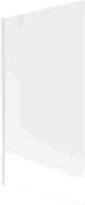 Mexen Next bathtub screen single-panel 100 x 150 cm, frosted, white - 895-100-000-00-30-20