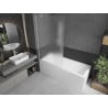 Mexen Next 1-wing bath screen 100 x 150 cm, frosted, white - 895-100-000-00-30-20