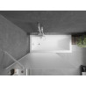 Mexen Next 1-panel bathtub screen 100 x 150 cm, frost, white - 895-100-000-00-30-20