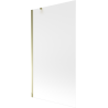 Mexen Next 1-wing bathtub screen 100 x 150 cm, Frosted, Gold - 895-100-000-00-30-50