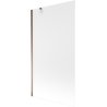 Mexen Next 1-wing bathtub screen 100 x 150 cm, Frosted, Rose gold - 895-100-000-00-30-60