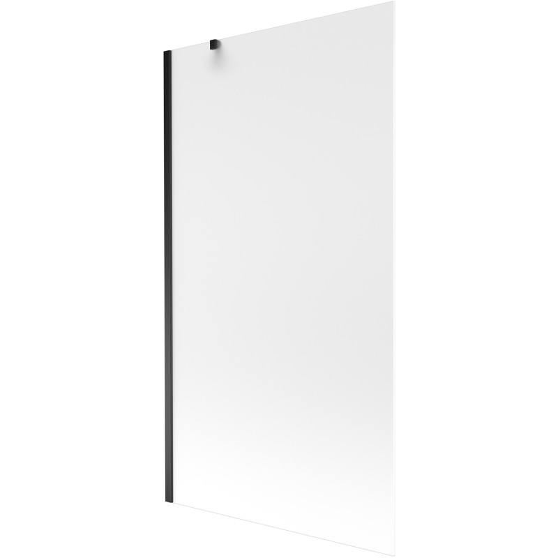 Mexen Next bath screen 1-wing 100 x 150 cm, frost, black - 895-100-000-00-30-70