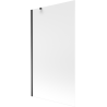 Mexen Next single-leaf bath screen 100 x 150 cm, frost, black - 895-100-000-00-30-70