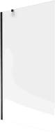 Mexen Next 1-wing bathtub screen 100 x 150 cm, Frosted, Black - 895-100-000-00-30-70