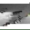 Mexen Next 1-wing bathtub screen 100 x 150 cm, Frosted, Black - 895-100-000-00-30-70